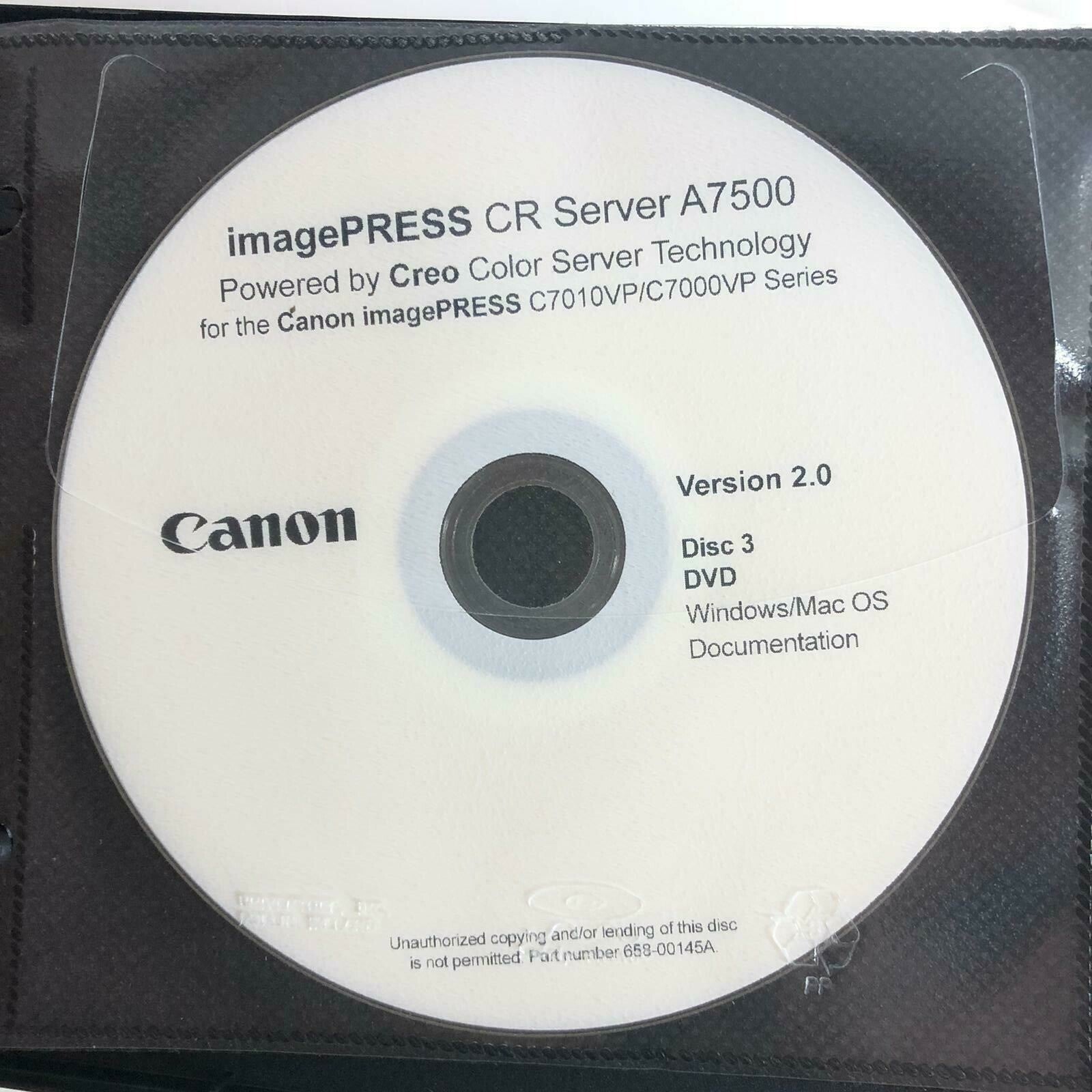 CANON ImagePRESS CR Server A7500 Creo color C7010VP/C700VP
