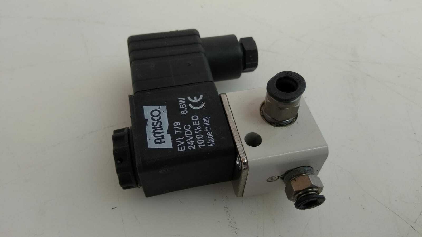 [LOT OF 3] Airtac 3V1-06 2-Way Solenoid Valve Air Pneumatic W/ AMISCO EVI 7/9