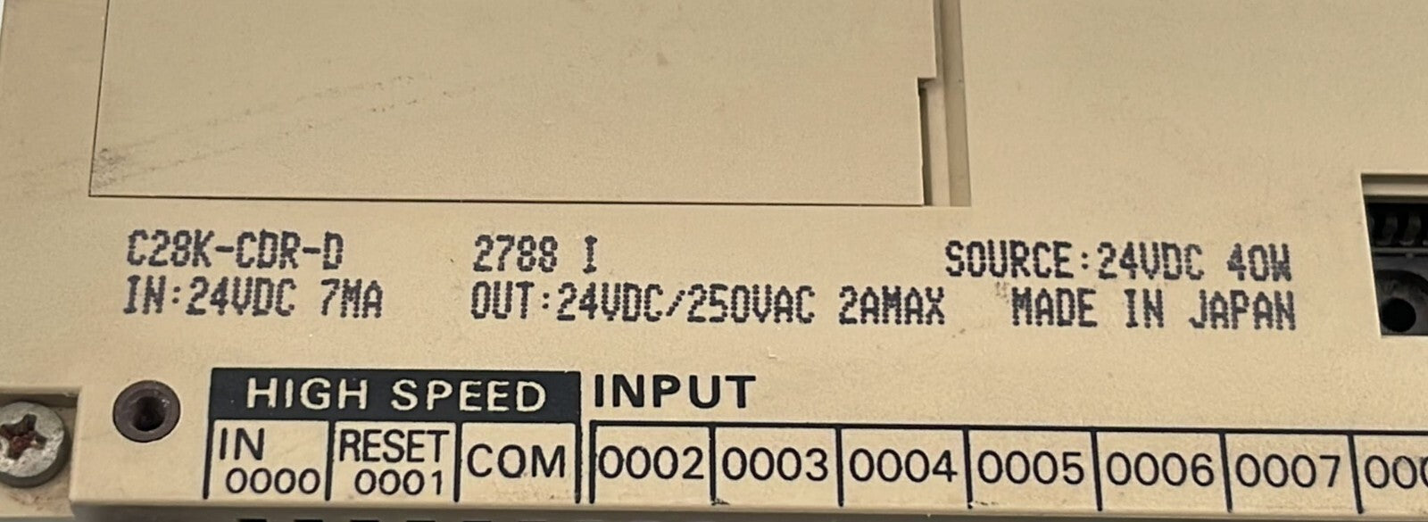 OMRON SYSMAC C28K PLC Programmable Controller C28K-CDR-D