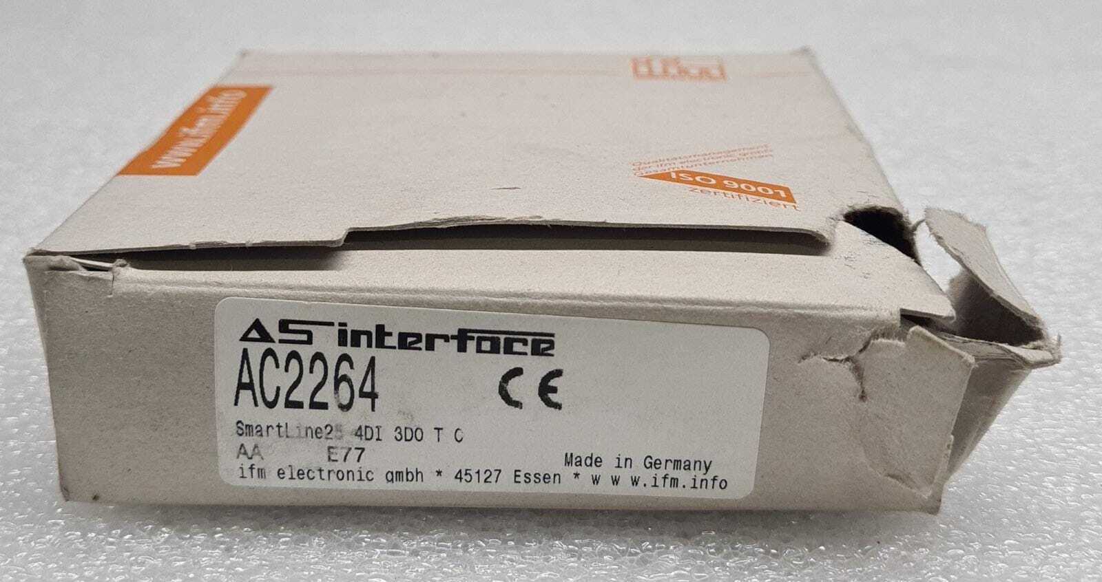 NEW- ifm electronic Module AS-i interface AC2264 SmartLine25 4DI 3D0 T C CABINET