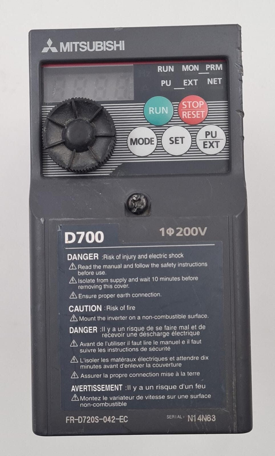 MITSUBISHI D700 series AC Frequency INVERTER FR-D720S-042-EC AC200-240V 50/60Hz