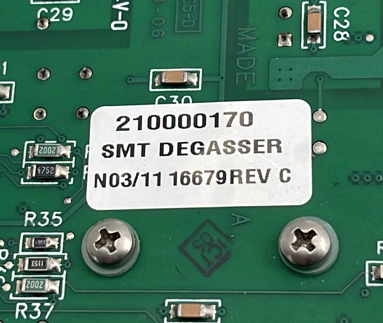 Waters SMT Degasser 210000170 Control Board PCB 510000170
