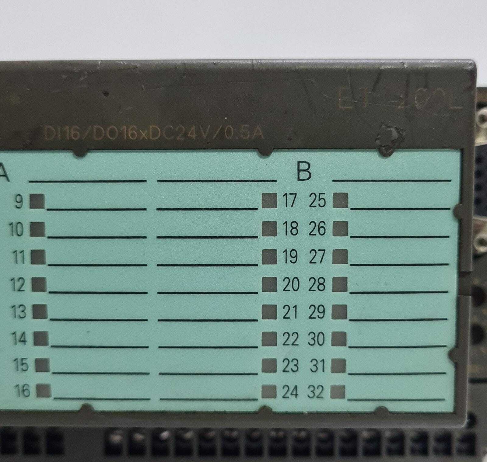 Siemens ET 200L Digital Input 133-1BL01-0XB0 DI16/DO16xDC24V W/ 193-1CL00-0XA0