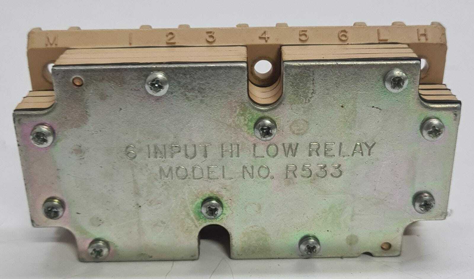 INVENSYS 6 Input HI-LOW Relay Model R533 9349