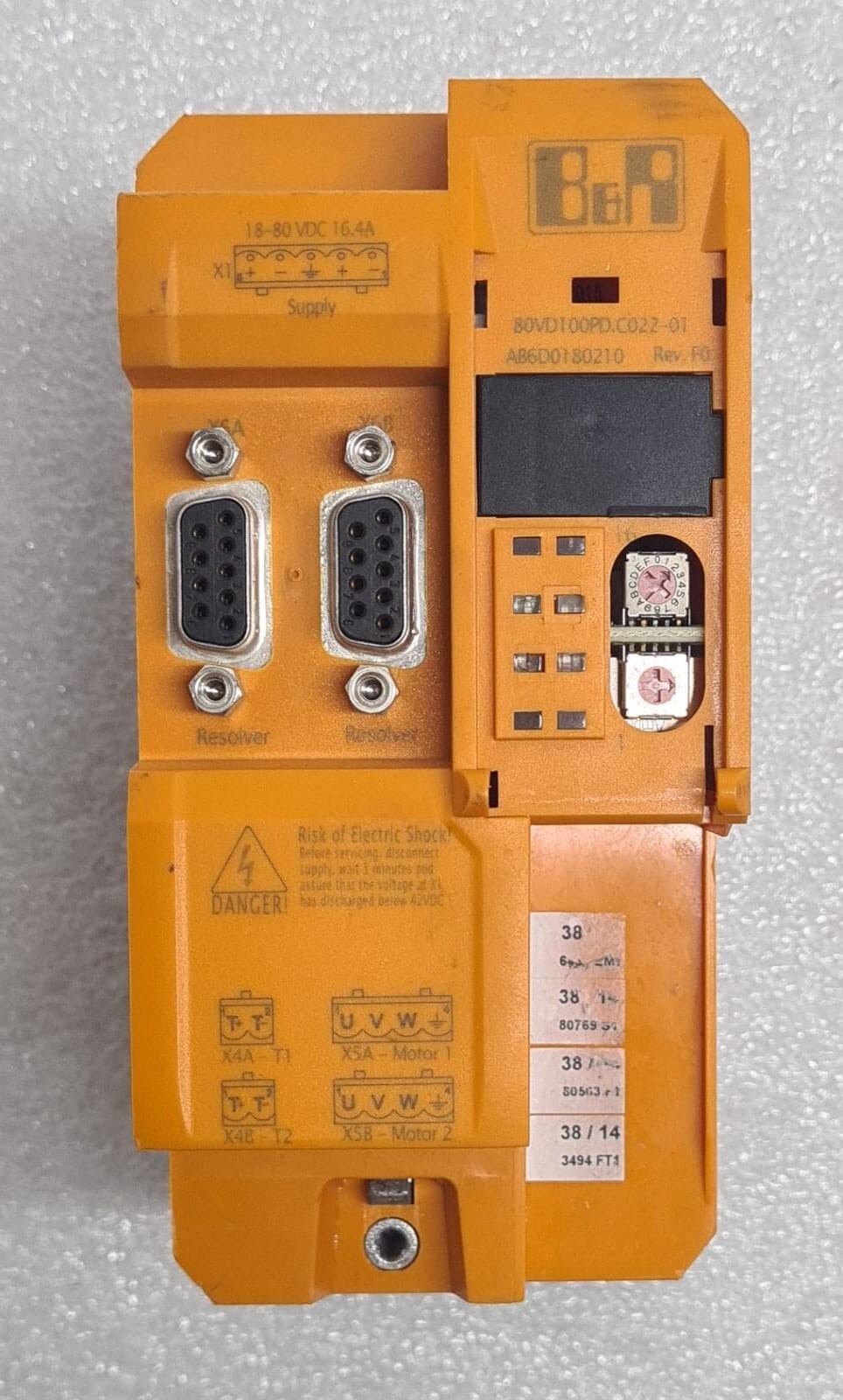 B&R Automation ACOPOS Micro 100D Servo Drive 80VD100PD.C022-01 Rev. F0 **AS-IS