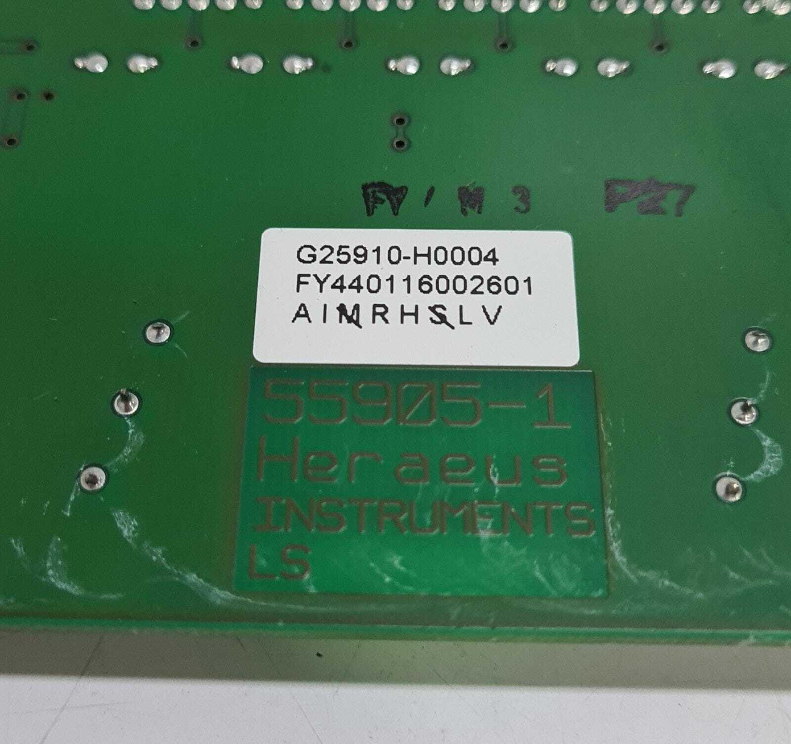 Heraeus Instruments Labofuge 400 Panel Board G25910-H0004 PCB 55905-1