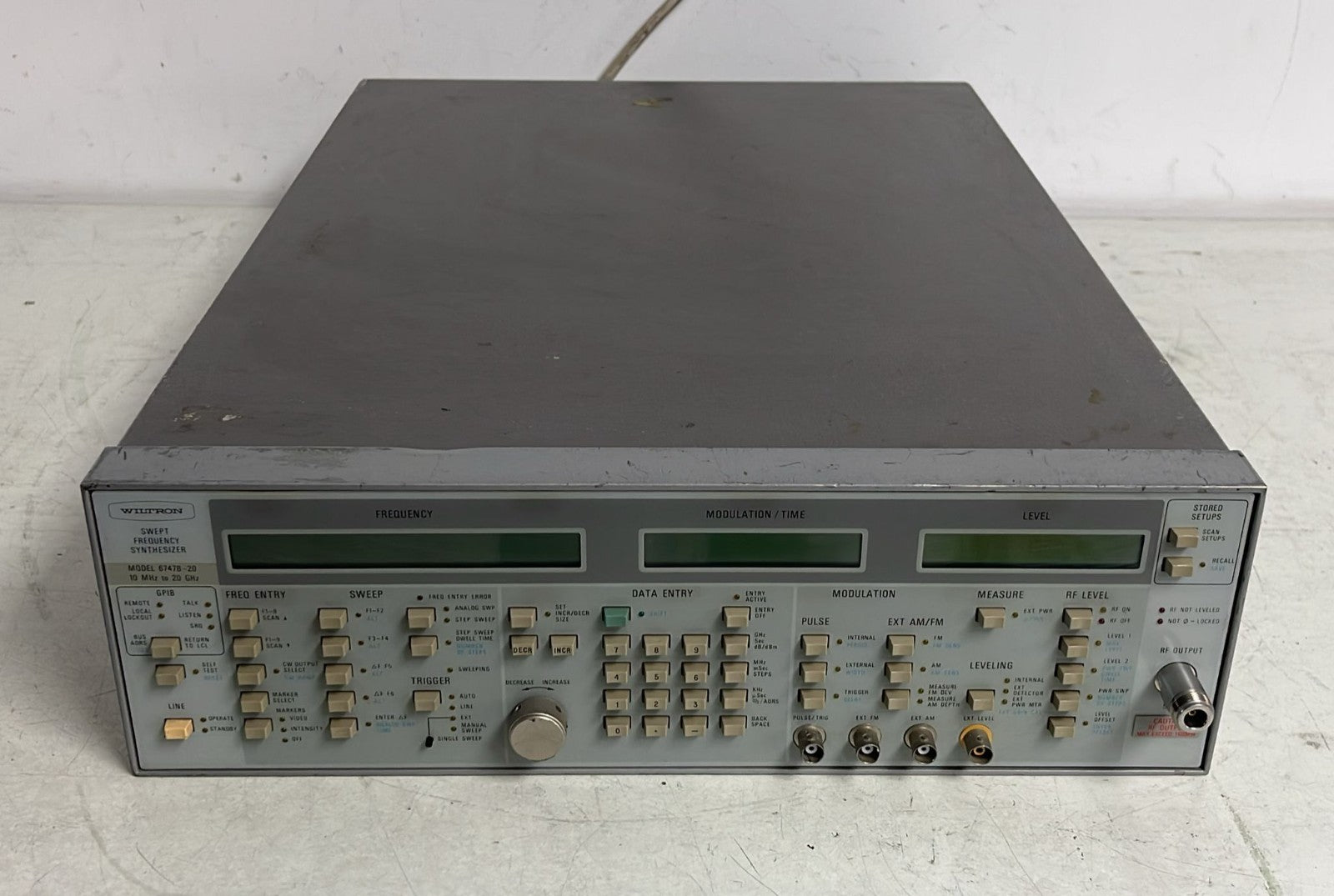 Wiltron Model 6747B-20 Swept Frequency Synthesizer 10MHz 20GHz