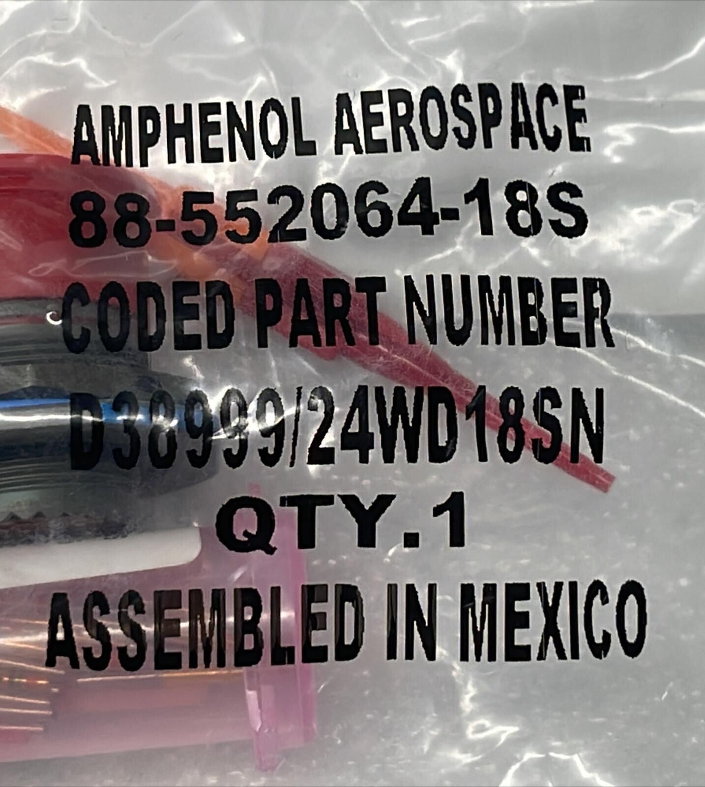 [LOT OF 5] Amphenol D38999/24WD18SN Position Circular Connector Kit