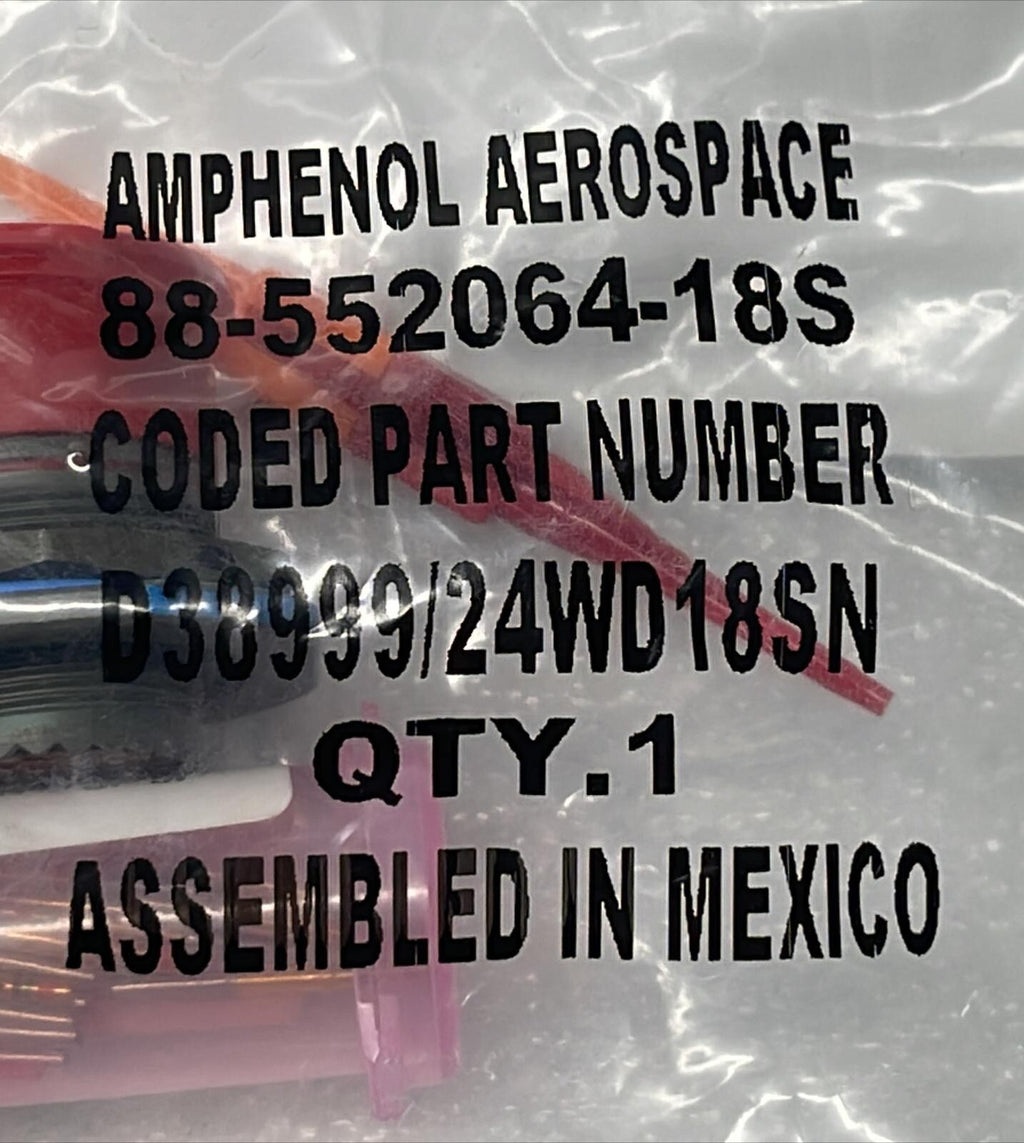 [LOT OF 5] Amphenol D38999/24WD18SN Position Circular Connector Kit