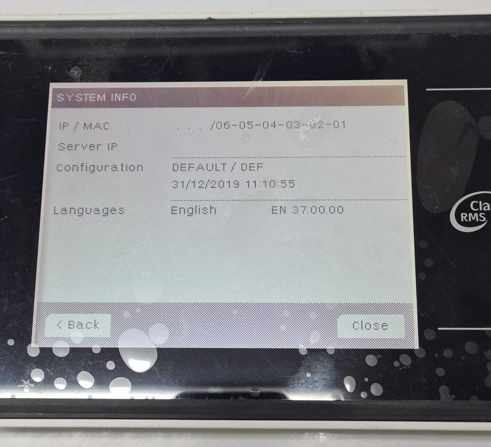 RenalSense Clarity RMS LBL00032 A00 Medical Electronic Monitor