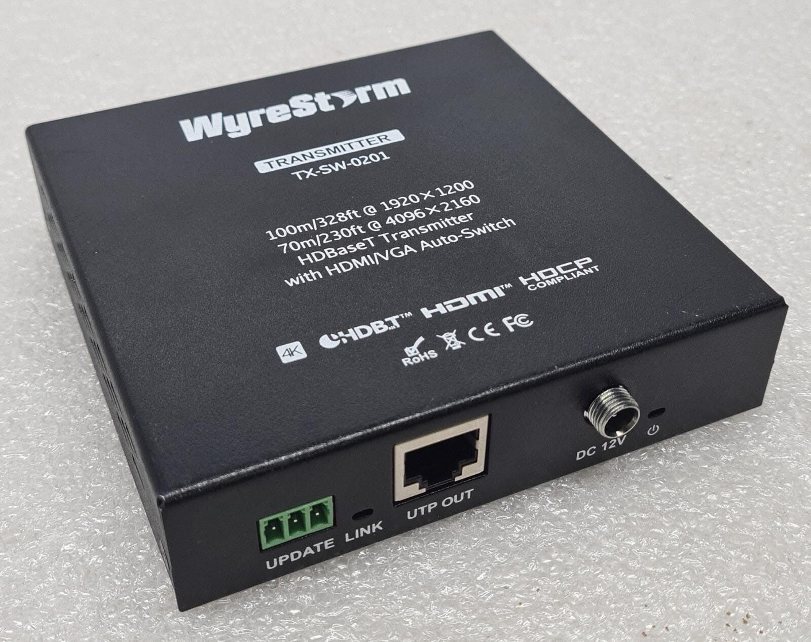 WyreStorm TX-SW-0201 HDBaseT Transmitter 4K W/ HDMI VGA Auto-Switch