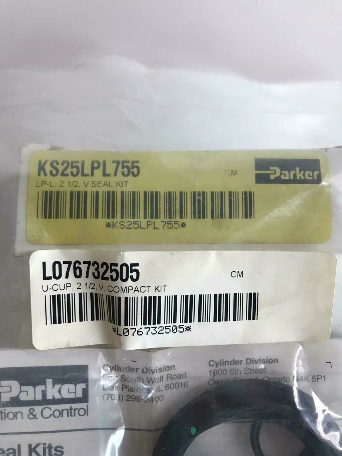 Genuine Parker Cylinder Replacement LP Series Complete V Seal Kit KS25LPL755