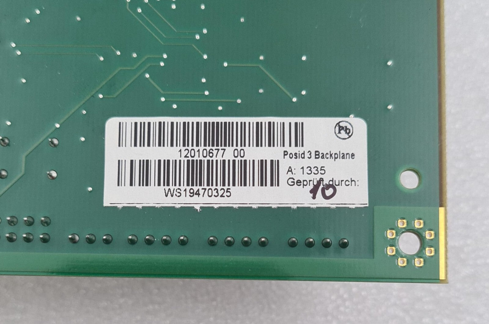 Tecan PosID3 Backplane 12010677 00 Board 2010678.V1.1 PCB