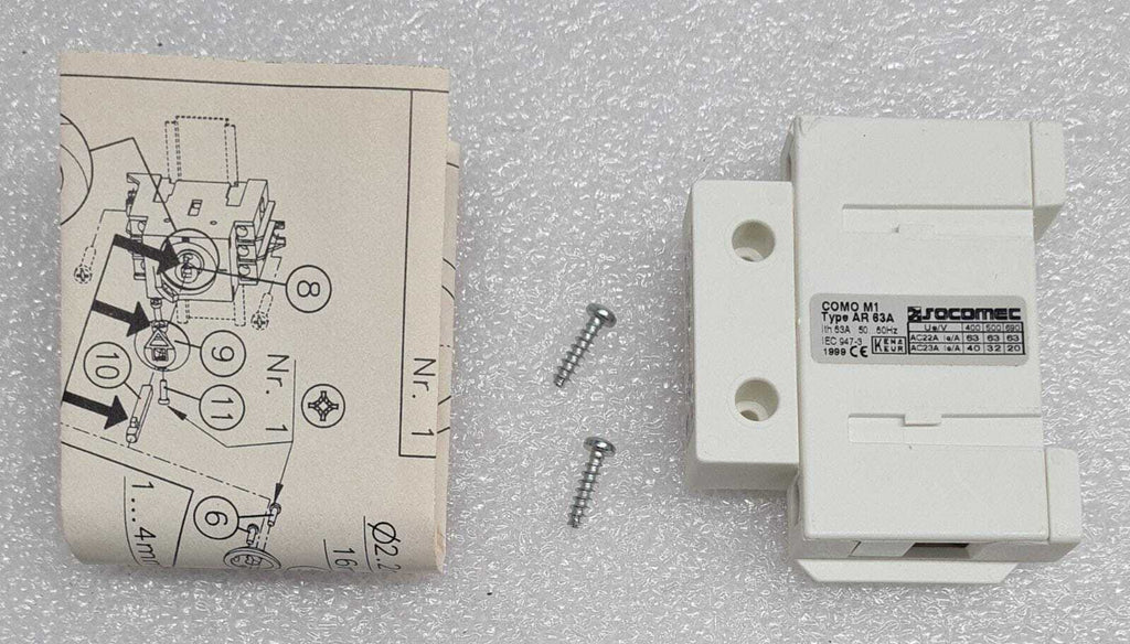 [LOT OF 4] SOCOMEC 24101005 MAIN POLE 63A FOR COMO M AR 1