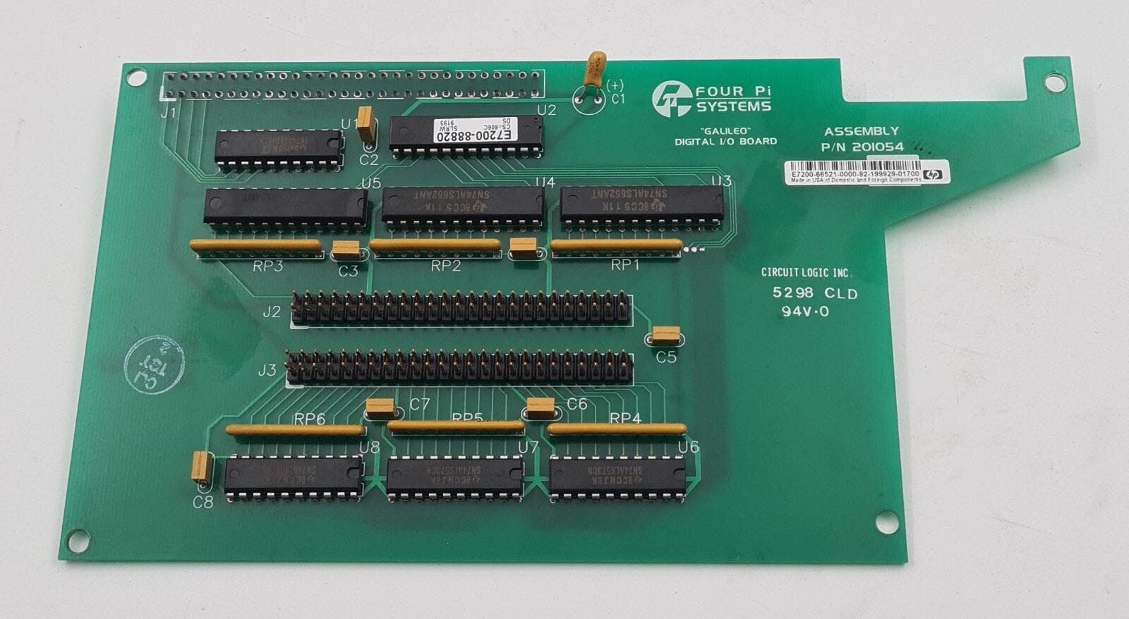 Four Pi Systems GALILEO Digital I/O Board 201054 E7200-66521