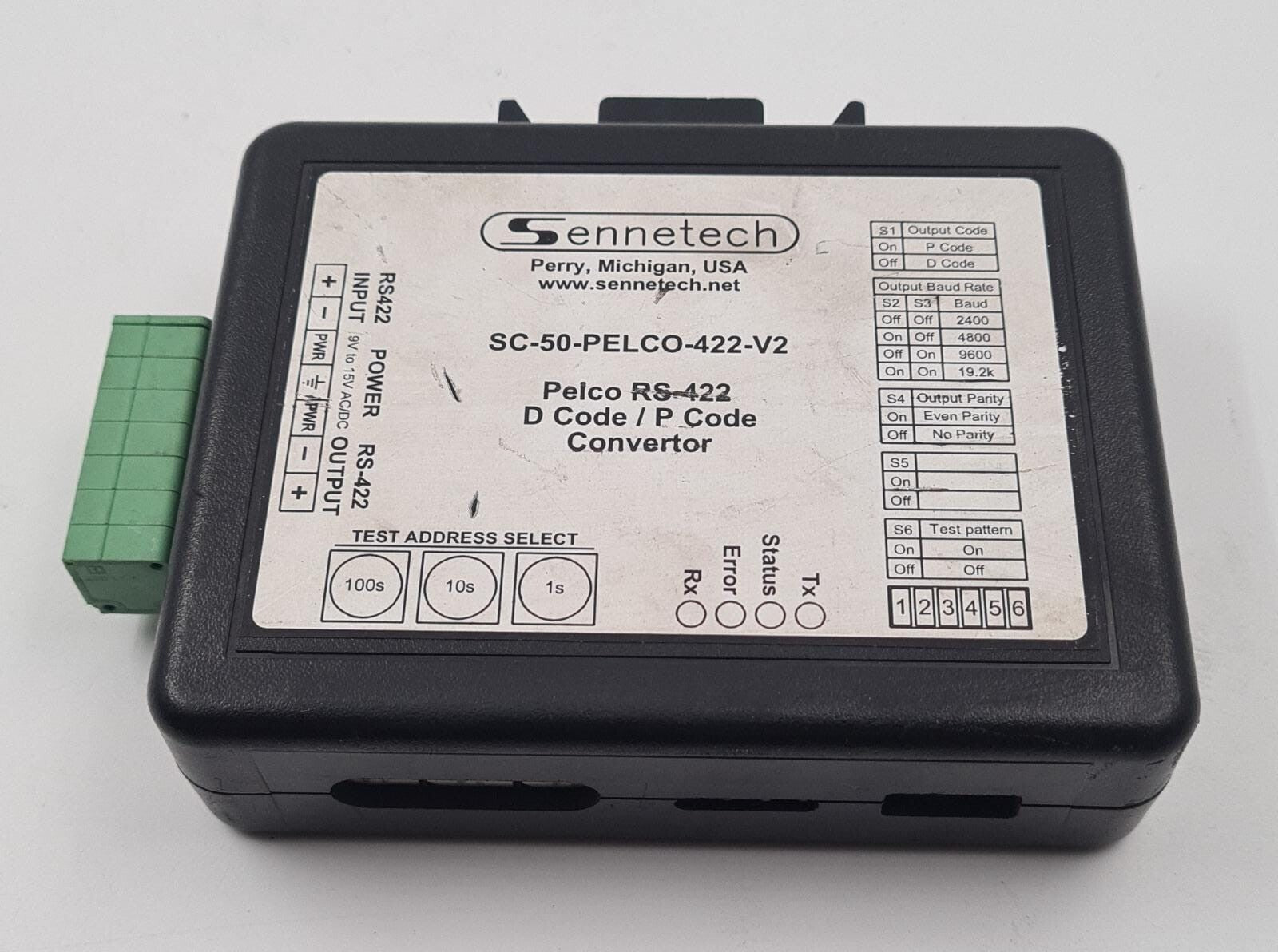 SENNETECH SC-50-PELCO-422-V2 Pelco RS-422 D Code Module