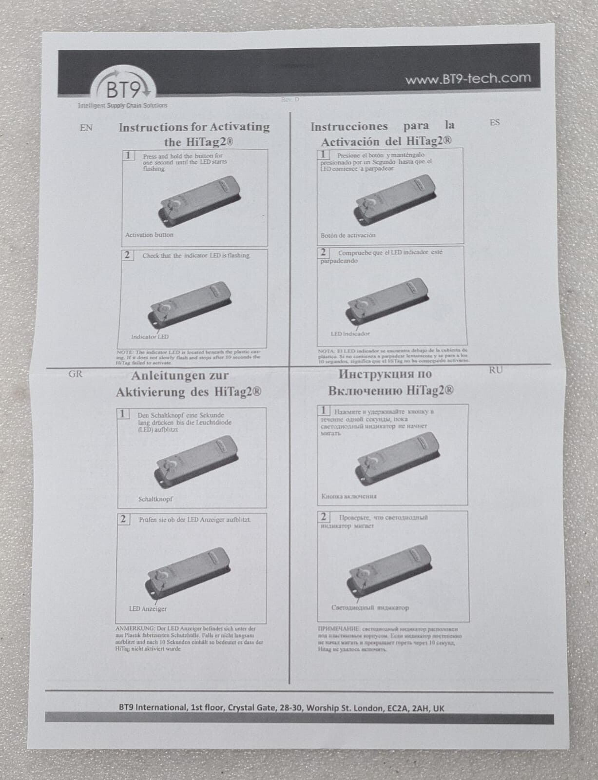 [LOT OF 30] NEW- Xsense BT9 HiTag2 FM-SI TH22-T0-L4-S1 Temperature Humidity Log