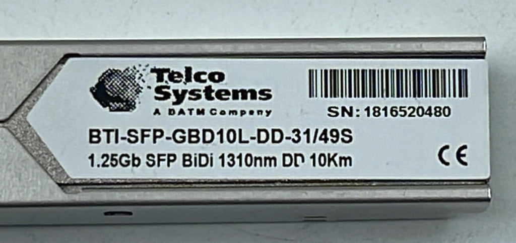 Telco system BTI-SFP-GBD10L-DD-31/49S 1.25Gb SFP BiDi 1310nm DD 10Km