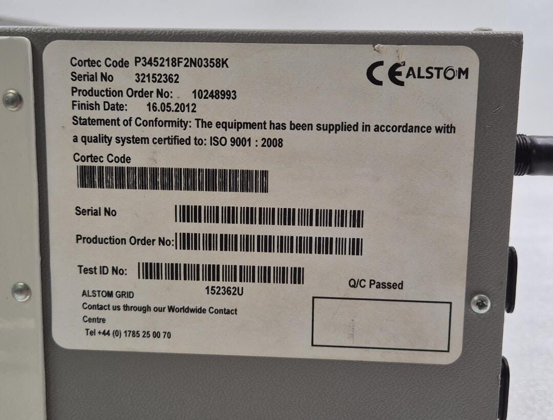 SCHNEIDER / AREVA MICOM ALSTOM P345 GENERATOR DISTANCE PROTECTION RELAY