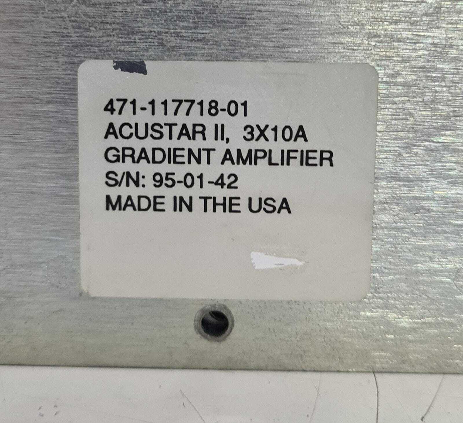 BRUKER Instruments GRADIENT AMPLIFIER 471-117718-01 ACUSTAR II 3x10A - AS IS