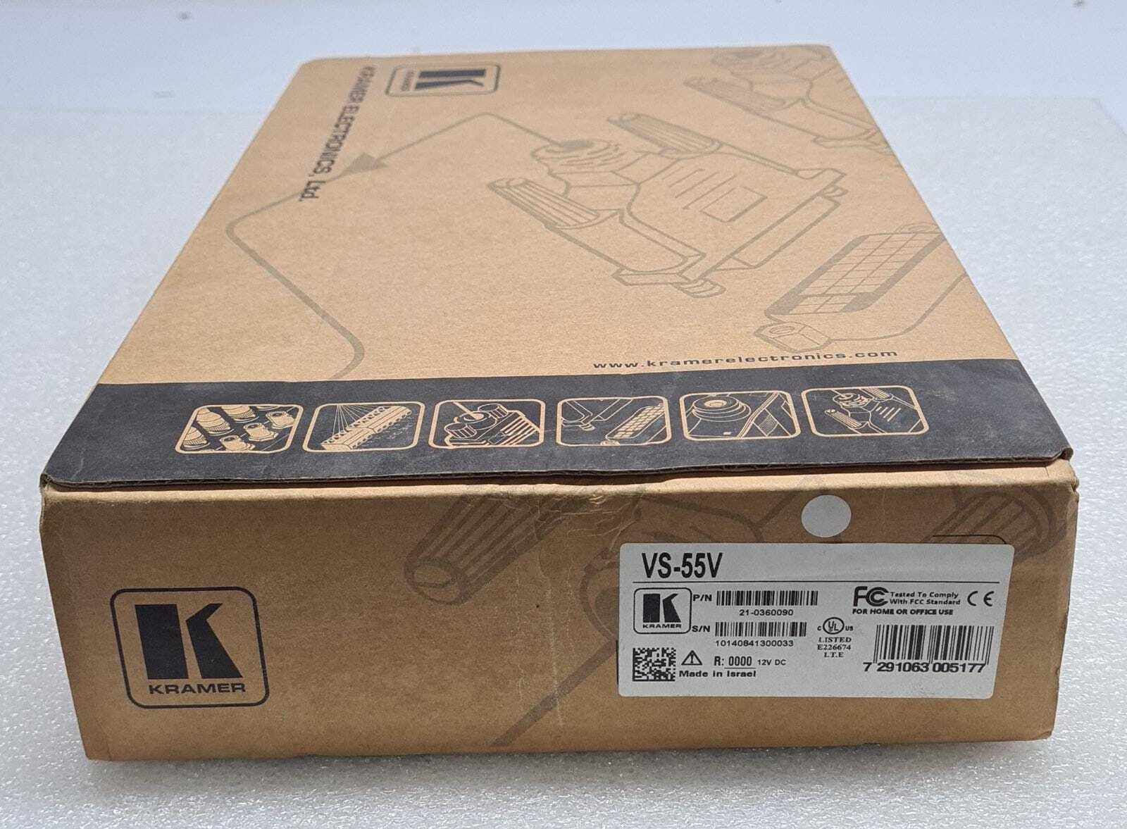 NEW - KRAMER VS-55V Vertical Interval Video Switcher 5x1 Composite 21-0360090