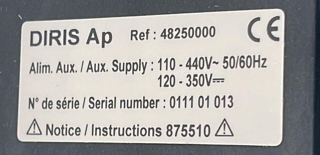 SOCOMEC DIRIS Ap 48250000 Multifunction Meter W/ ENERGIES 48250090