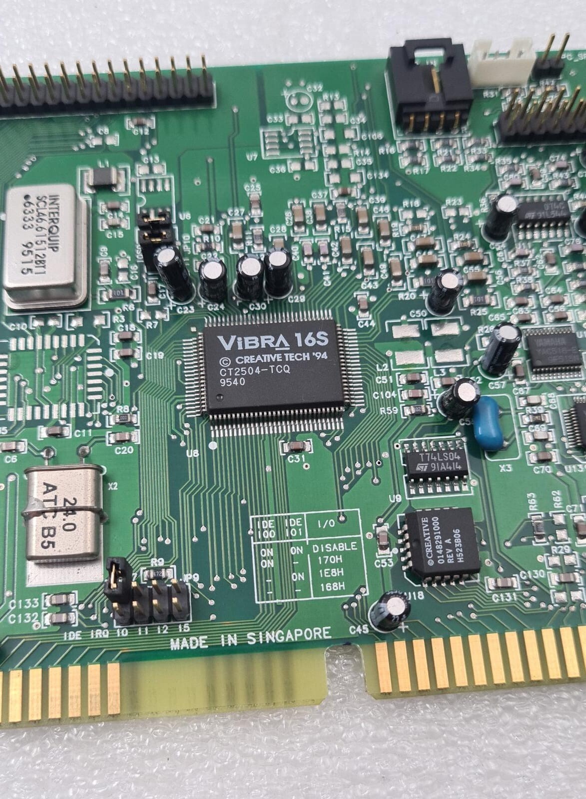 Creative Technology Labs CT2900 IBACT-V16SALT ISA Interface Sound Card Board