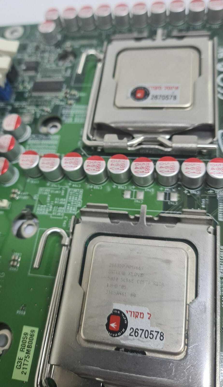 INTEL Server Board S5000VSA DA0T75MB6G4 LGA771 D52032-712 W/ 2* intel 2667DP