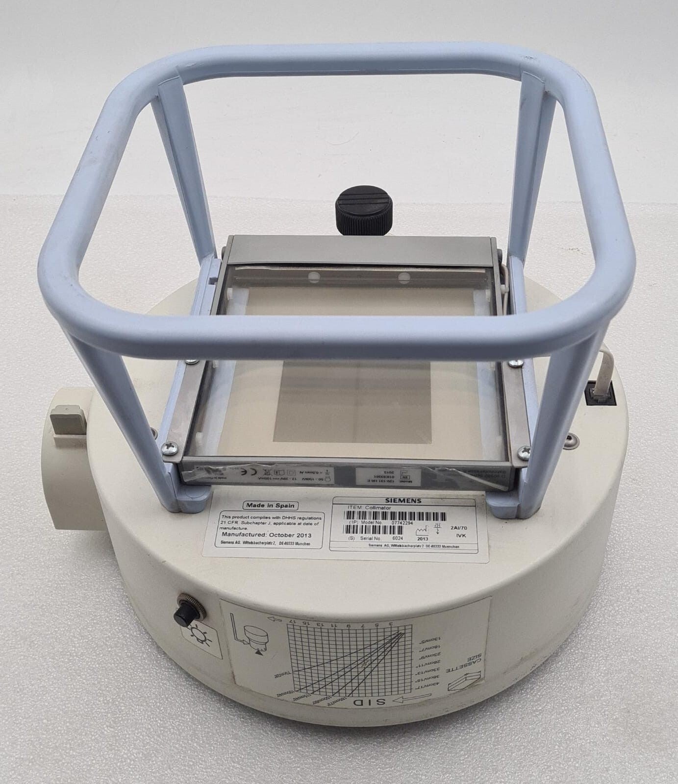 SIEMENS Collimator 07742294 X-Ray for MOBILETT XP Eco