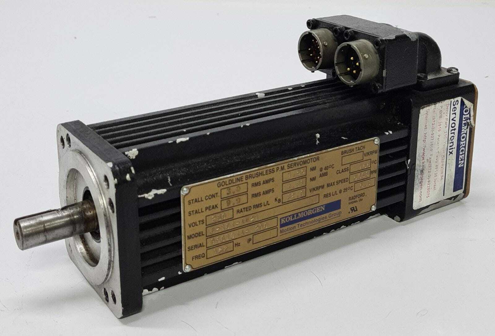 Kollmorgen B-104-A-21 Goldline Brushless P.M. Servomotor Servo Motor 5600Rpm