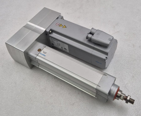 Festo ESBF-BS-40-100-16P electric cylinder with EMME-AS-80-S-LS-ASB servo motor