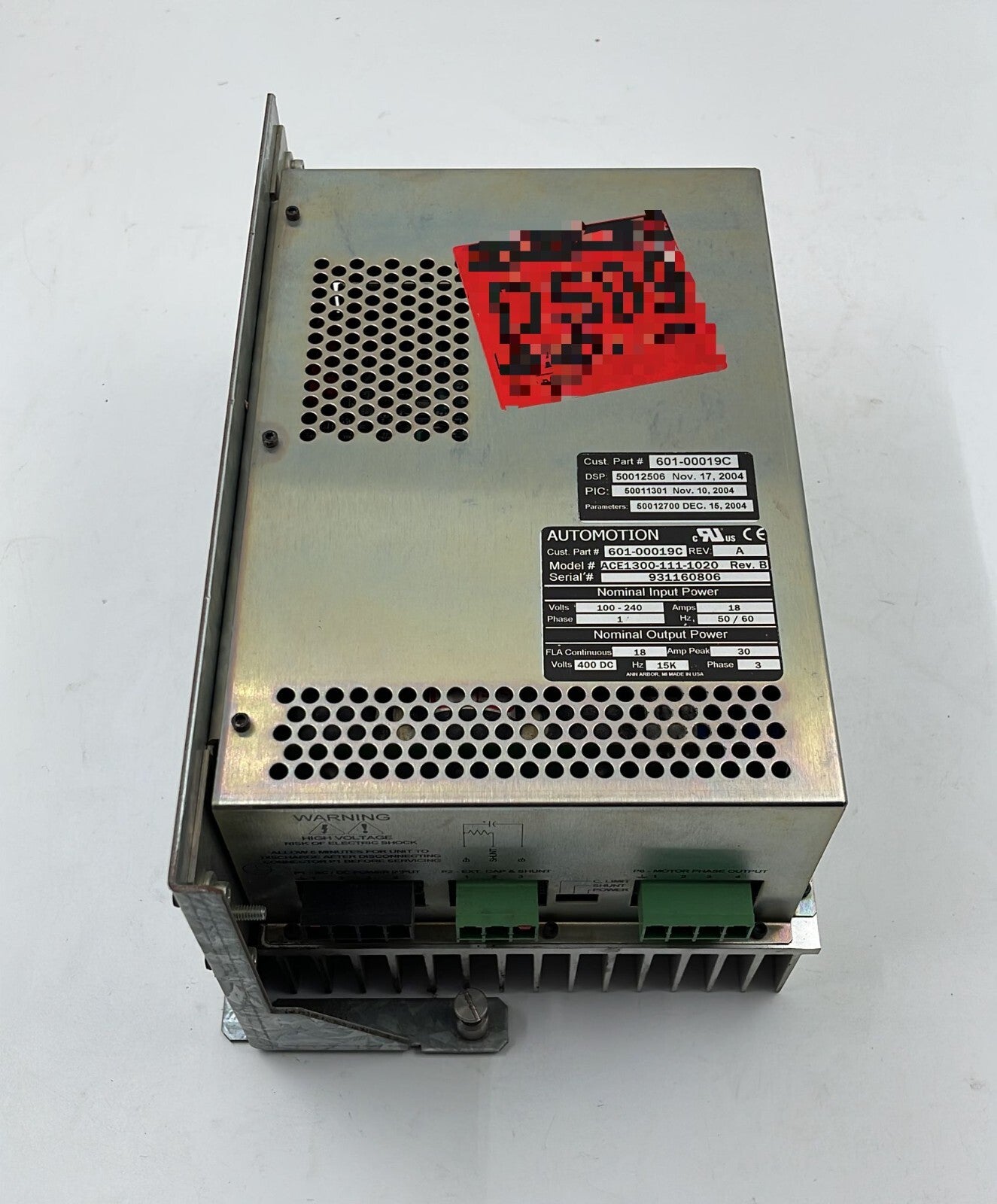 Electrocraft 601-00019C ACE1300-111-1020 AUTOMATION Controls Servo Drive **AS IS