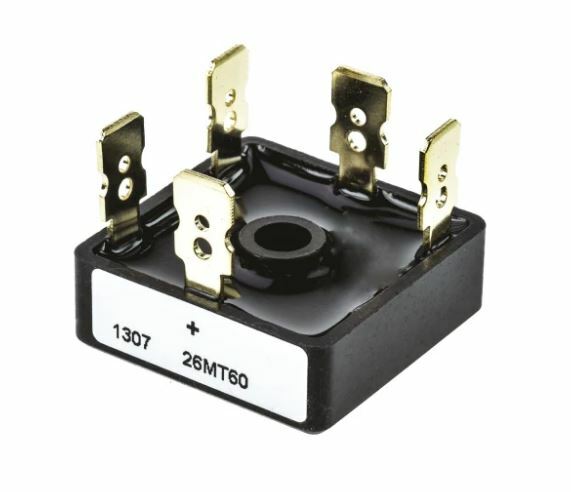[20 Pcs] Vishay VS-26MT60, 3-phase Bridge Rectifier, 25A 600V, 5-Pin D 63