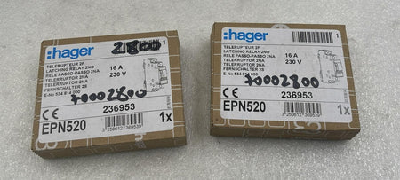 Hager EPN520 20A 2-pole miniature circuit breaker retail boxes