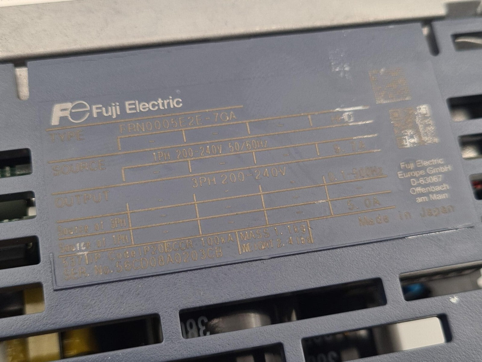 Fuji Electric FRENIC-Ace FRN0005E2E-7GA Multi Inverter Motor Drive **AS-IS**