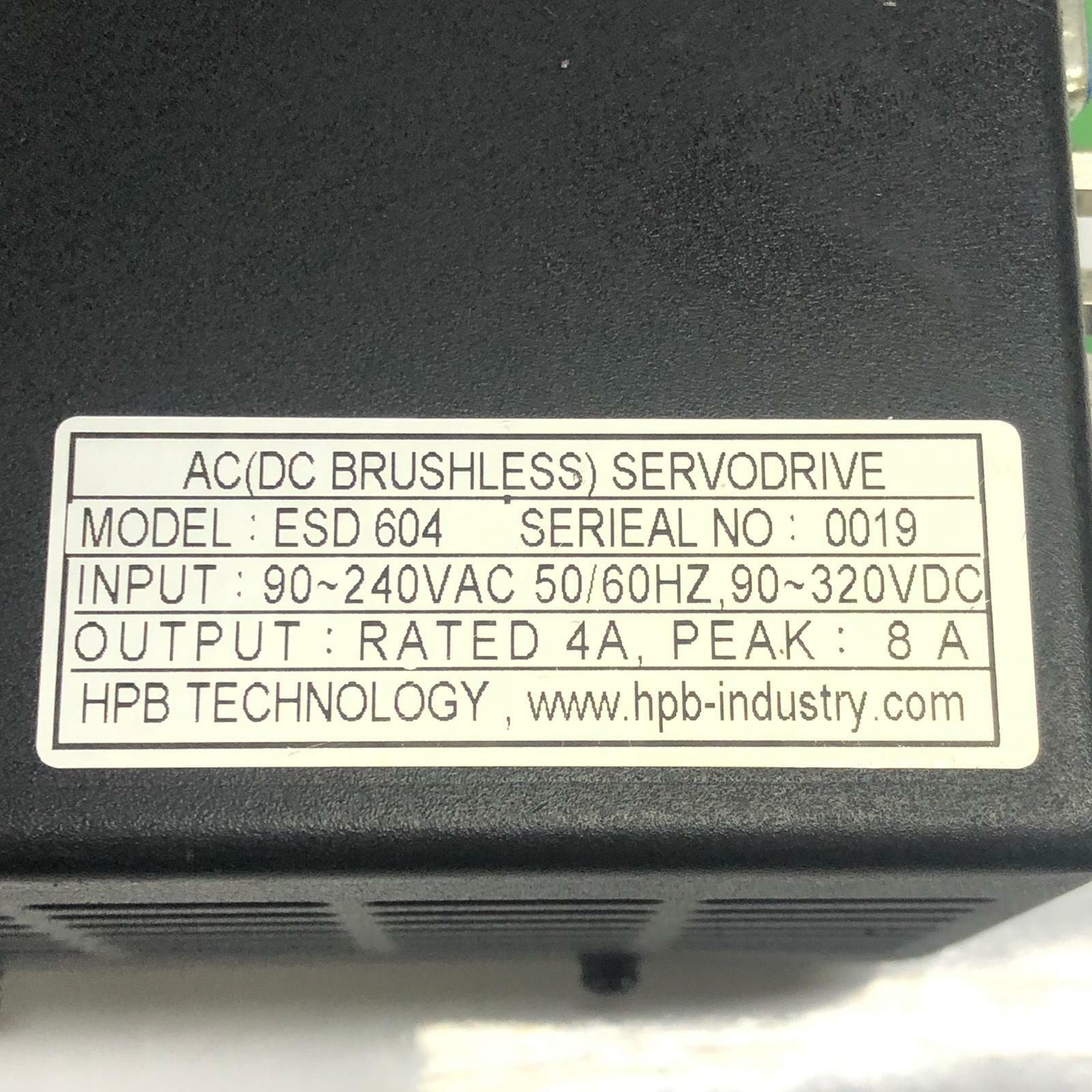 HPB Technology ESD 604 AC (DC Brushless) Servodrive 90-240VAC 50/60Hz 8A