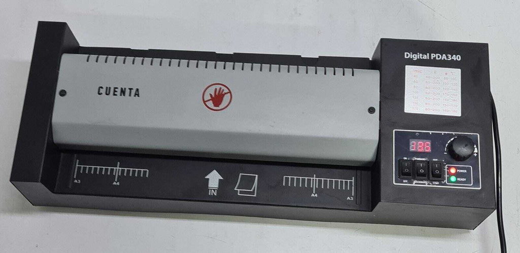 CUENTA Laminator Machine Digital PDA340 40-175u A3/A4 Hot & Cold 220-240V