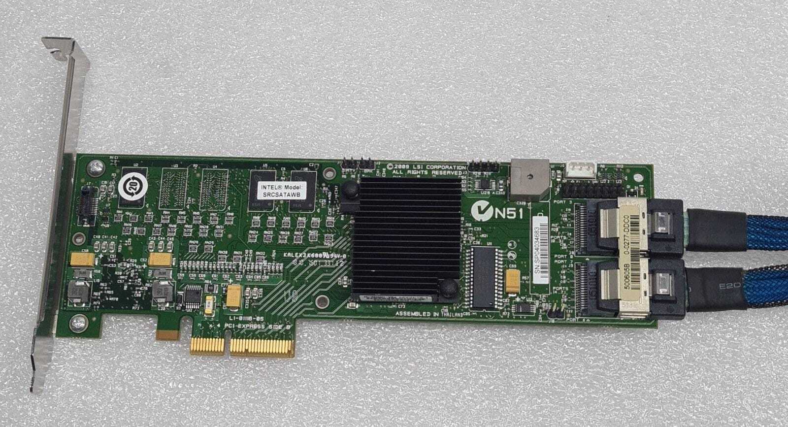 LSI L1-01116-05 500605B 8Port PCI Express SAS RAID Controller Card W/ D33289-003