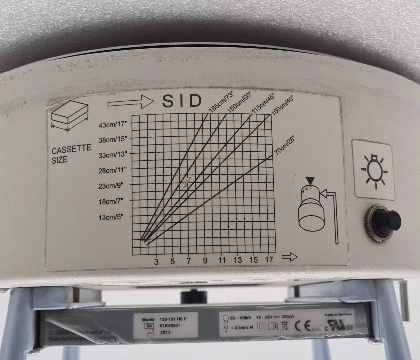 SIEMENS Collimator 07742294 for MOBILETT XP Eco