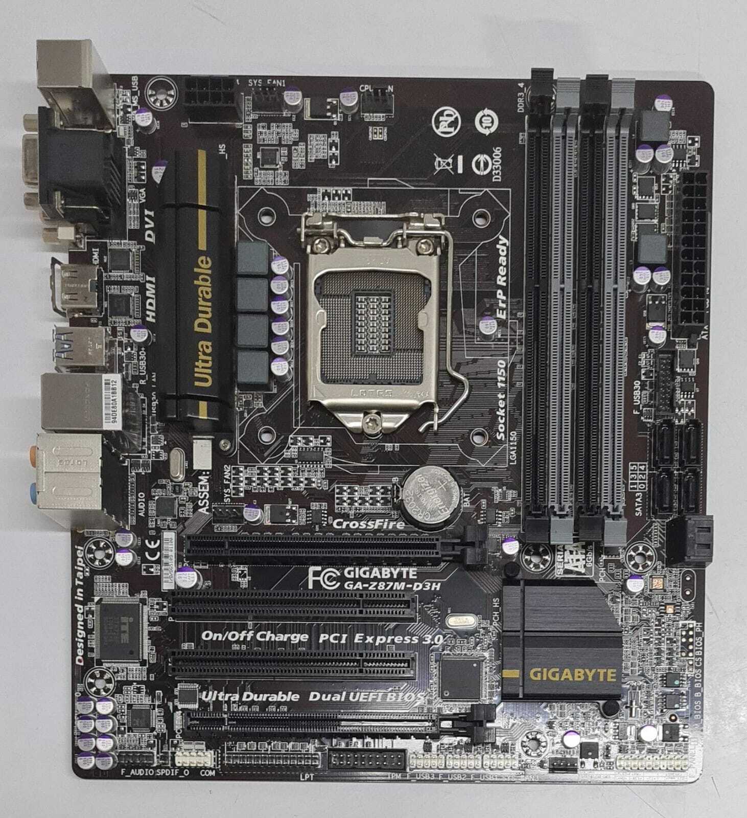 GIGABYTE GA-Z87M-D3H LGA 1150 DDR3 USB3.0 HDMI DVI Intel Z87 ATX Motherboard