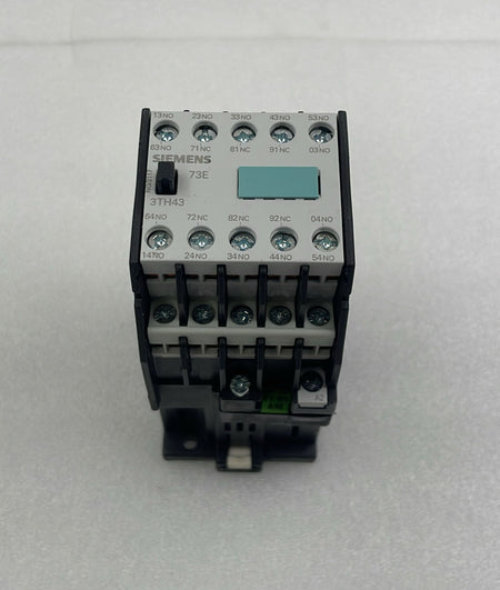 Siemens 3TH43 auxiliary contactor front terminal view