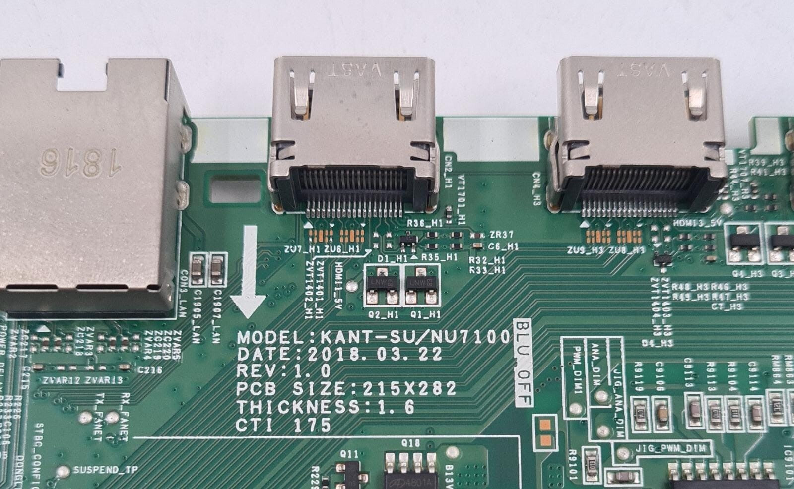 SAMSUNG TV Mainboard CN10 BN9646786A KANT-SU/NU7100