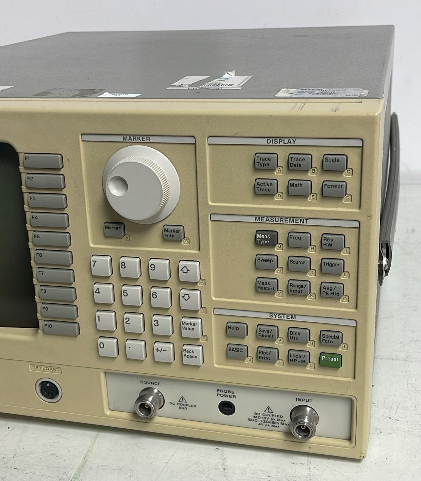 HP 3589A spectrum and network analyzer 10Hz to 150MHz for RF measurement and signal analysis