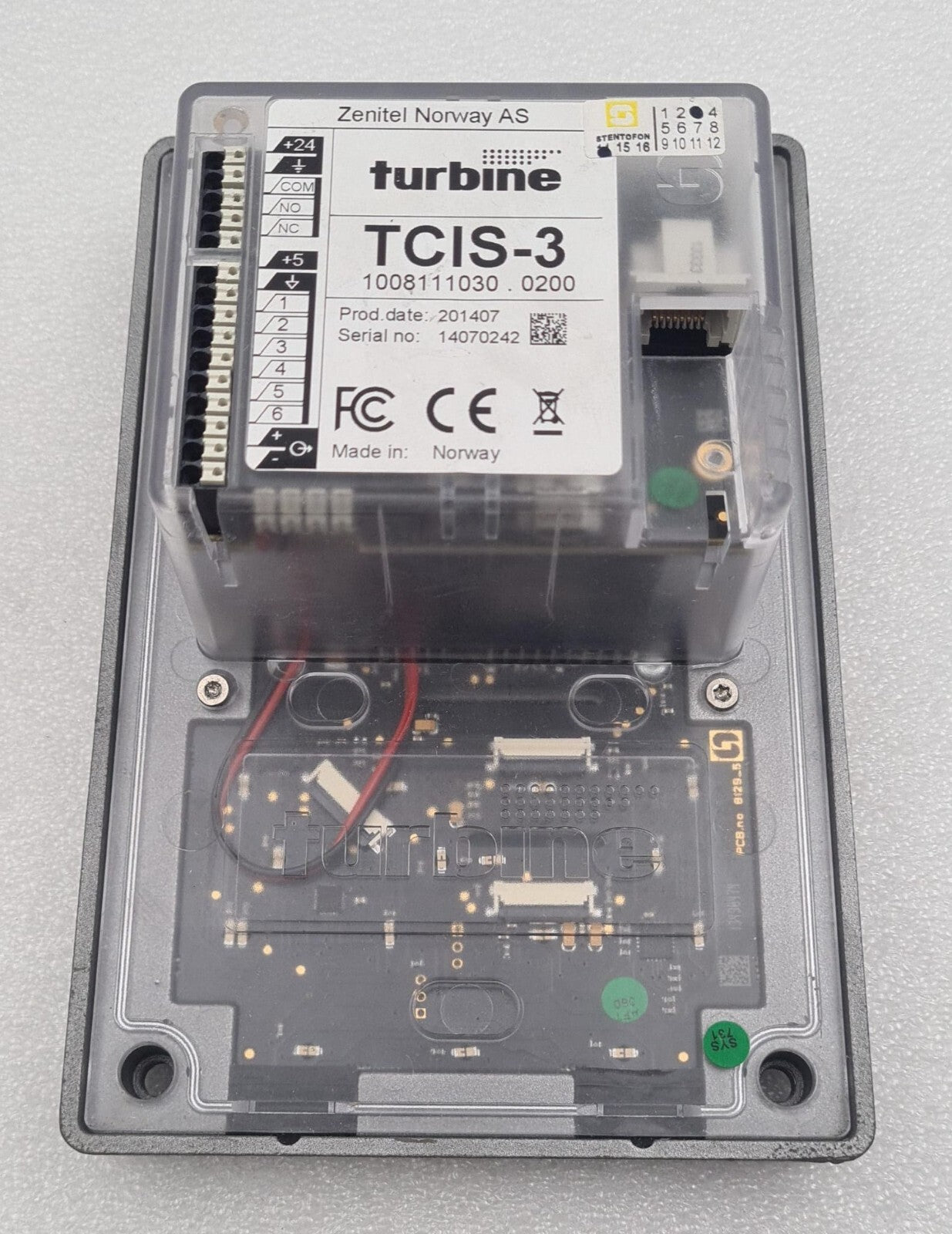 ZENITEL Vingtor STENTOFON TCIS-3 Turbine SIP Intercom IP Station 1008111030