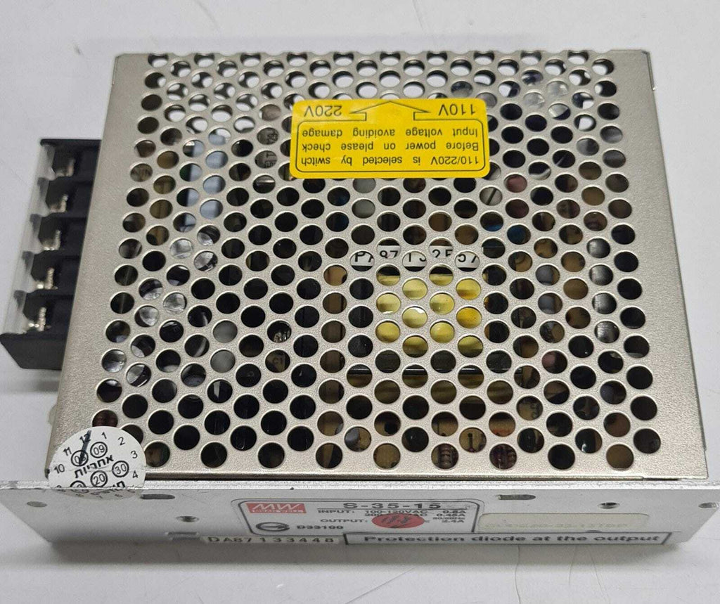 [LOT OF 3] MW Meanwell S-35-15 Single Output DC15V 2.4A Switching Power Supply