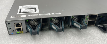 Cisco WS-C3850-24S-S SFP port array close-up