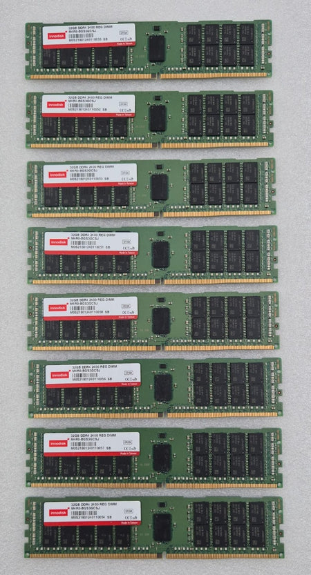 Innodisk 32GB DDR4 2400 ECC Registered DIMM server memory modules lot of 8