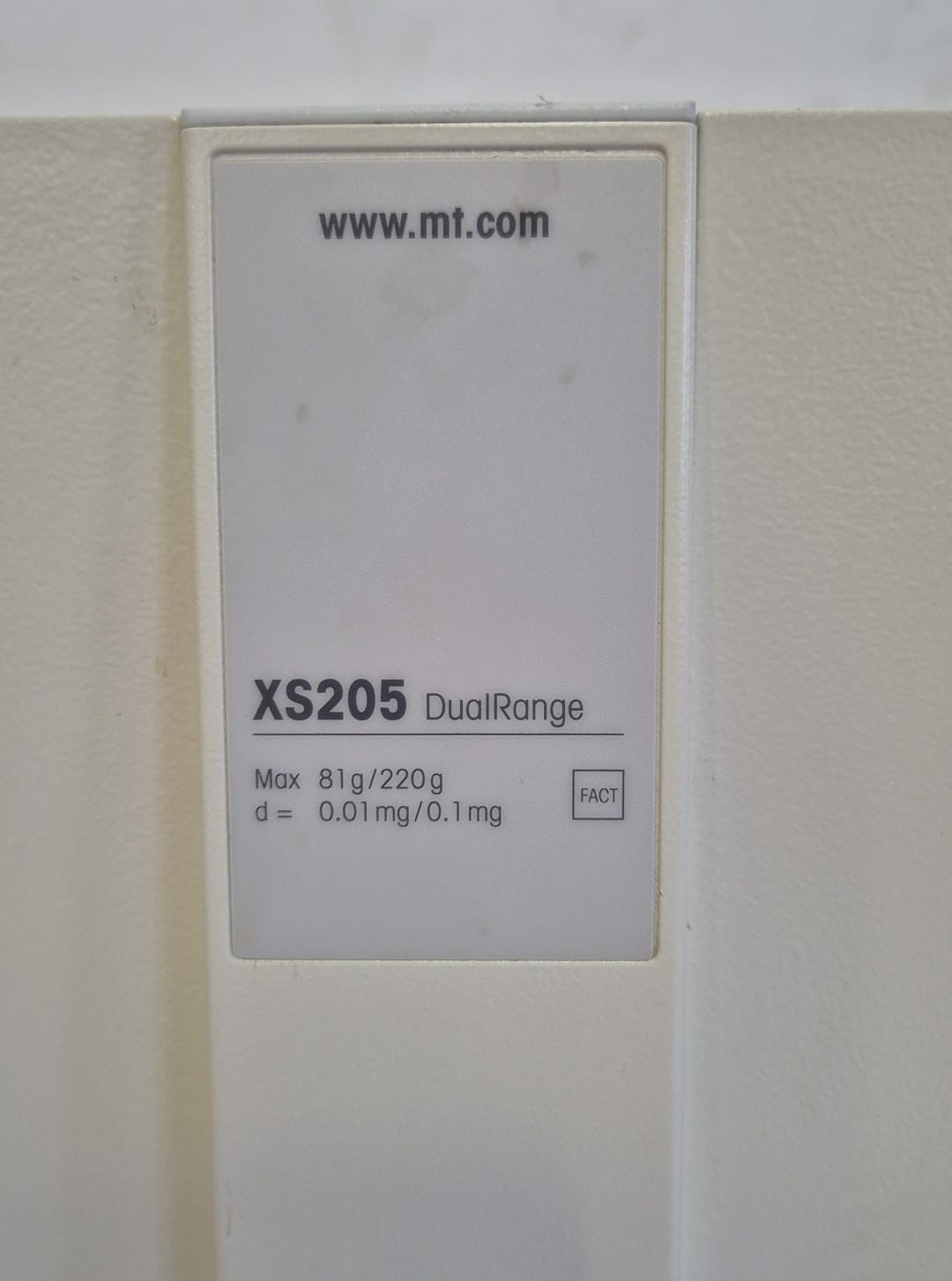 Mettler Toledo mt XS DualRange XS205DU Precision Analytical Balance *FOR PARTS*