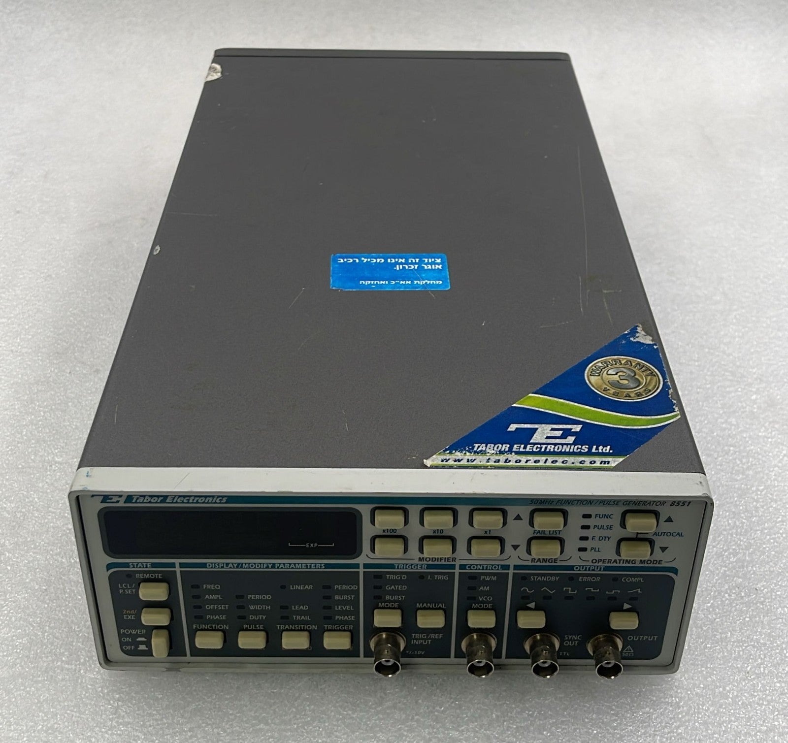 Tabor Electronics 8551 Function / Pulse Generator 50-MHz