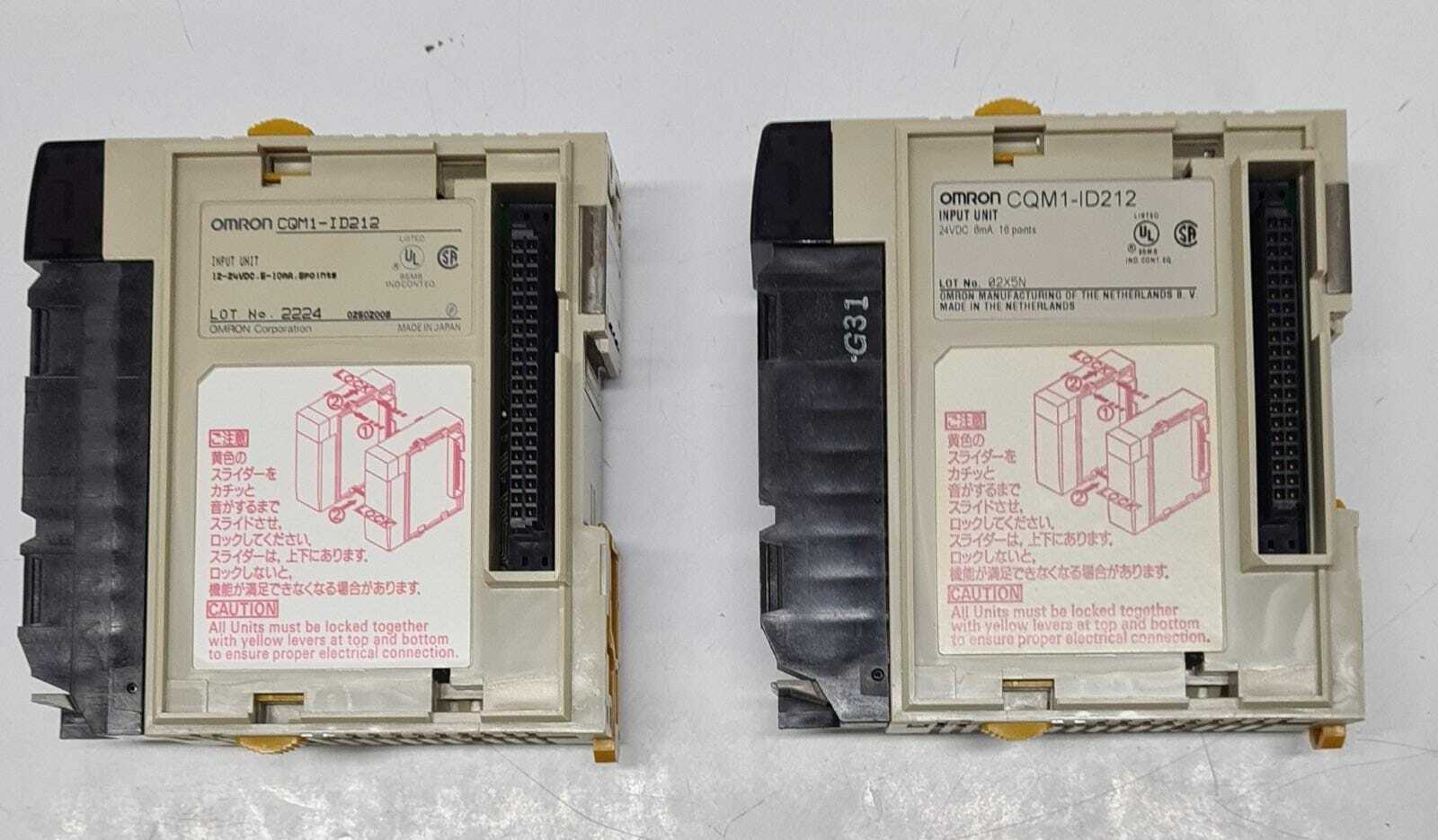 [LOT OF 2] Omron ID212 CQM1-ID212 Output Unit Module